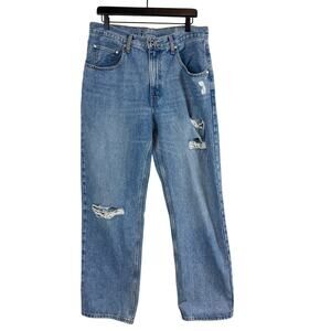 Levi’s Silver Tab 94 Baggy Jeans Distressed Womens Blue - W31 L31 31x31